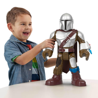 Fisher-Price Imaginext Star Wars Toy The Mandalorian XXL Figure, 16+ Inch Tall Poseable Character with Launcher for Kids Ages 3+ Years