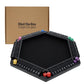 Pacific Shore Games Shut The Box Game 6 Player - Black Painted Wood, Wooden Board Game, Table Games for Adults, Bar Games, Portable Dice Game for 1-6