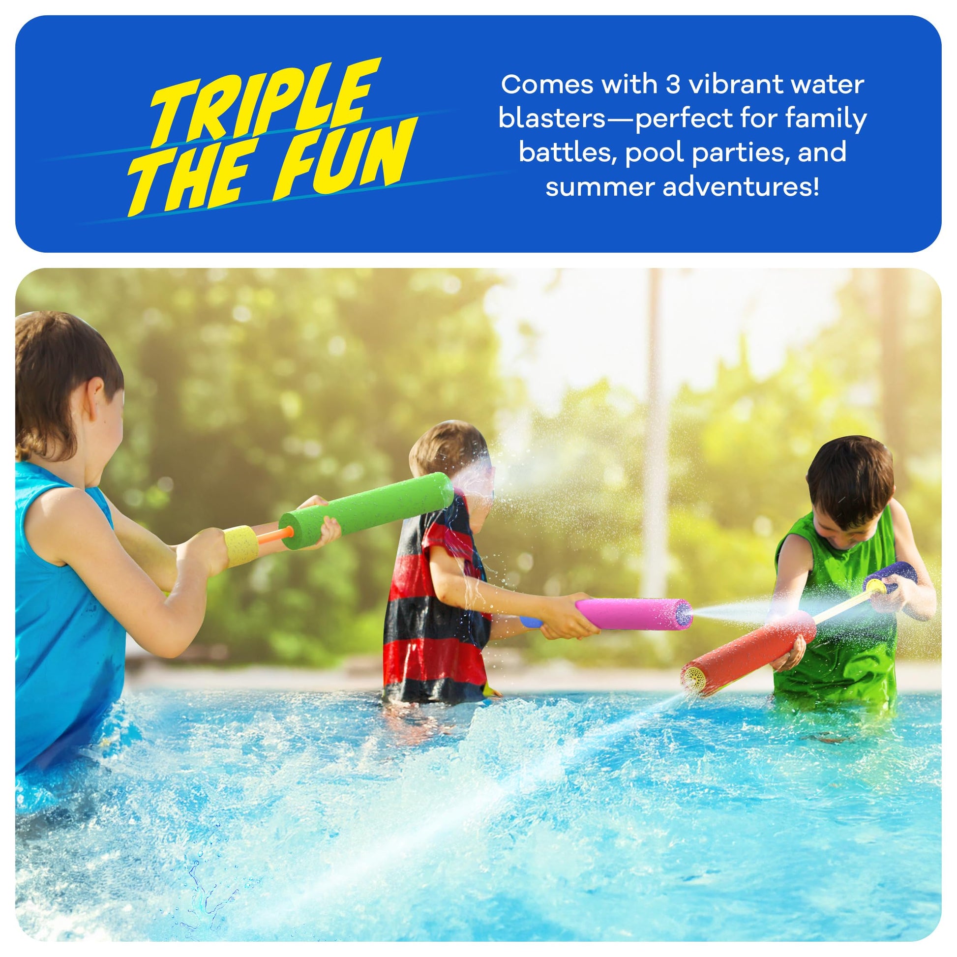 Water Guns For Kids - Outdoor Water Toys - Pool Toys for Kids Ages 4-8, 6-8, 8-10, 8-12 - Squirt Gun Blaster - Pool Games - Backyard Summer Party