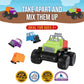 POPULAR PLAYTHINGS Magnetic Monster Build-A-Truck Set, Take-Apart Vehicle Toy for Toddlers, Gifts for Kids Ages 2 & Up - 6 Pieces