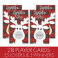DISTINCTIVS Reindeer Christmas Scratch Off Cards, Christmas Party Game - 28 Count, Holiday Scratch Off Cards