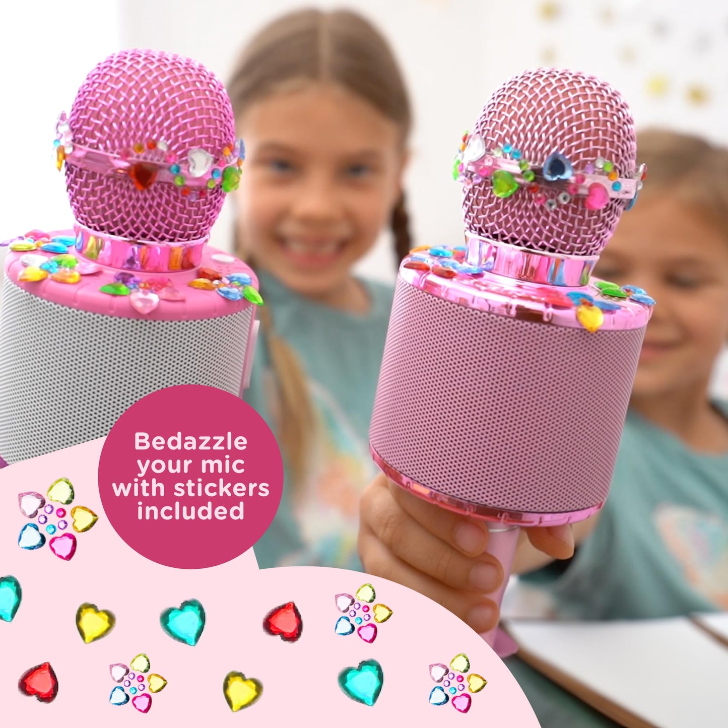 Move2Play, Kids Karaoke Microphone | Includes Stickers & Bluetooth | Kids Birthday Gift | Toy for All Ages 2, 3, 4, 5, 6+ Year Old Girls, Boys &
