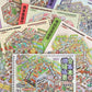 12 Sets 3D Scene Sticker Books for Adult Kids Teenager,3D Miniature Stickers Therapy for Adult Relief Stress Pass Time,Super Markets,Clothing