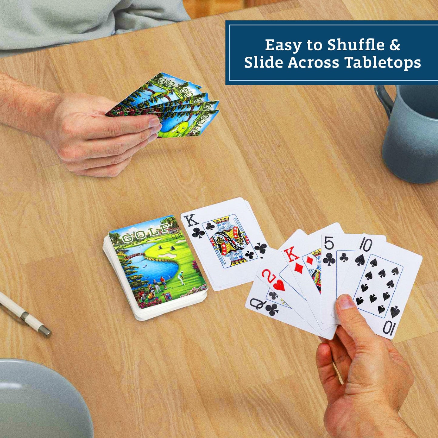 Boardwalk Puzzles Premium Featherlight Unique Playing Cards, Fun Themed Deck for Home and Travel | Golf