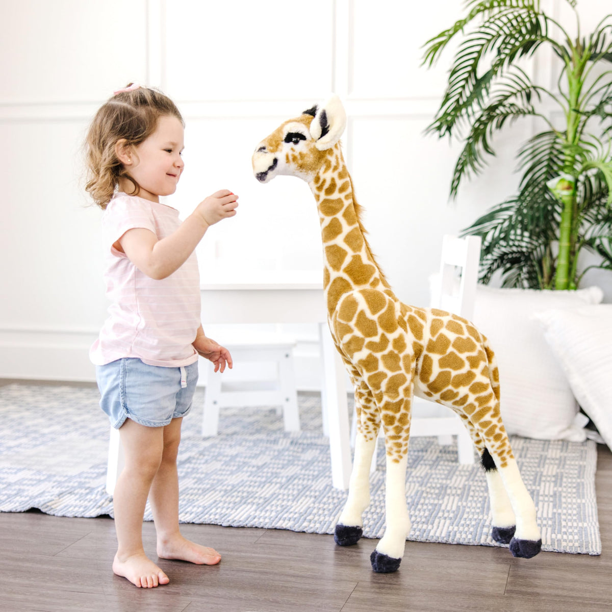 Melissa & Doug Lifelike Plush Standing Baby Giraffe Stuffed Animal - 3 Feet Tall