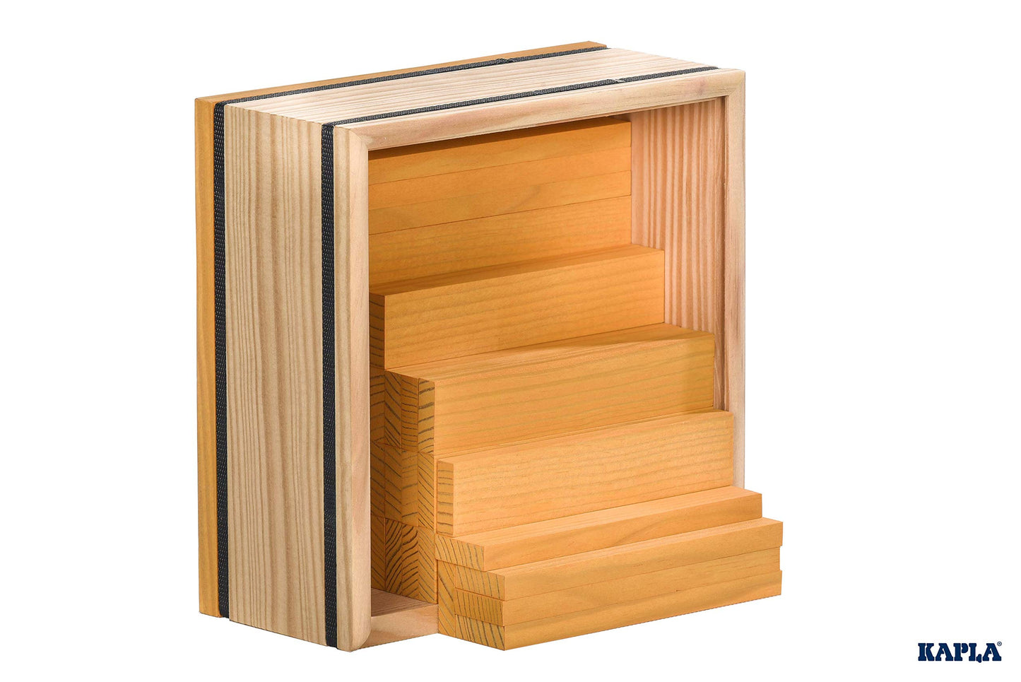 KAPLA 40 Squares Yellow - Wooden Construction Set - 40 Yellow Colored Building Planks - for Ages 3+
