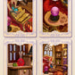 ROBOTIME Book Nook Kit, DIY Miniature House Kit, 3D Wooden Puzzle Bookends, Witch Study Room Bookshelf Decor, Creative Unique Gifts for Adults (Magic