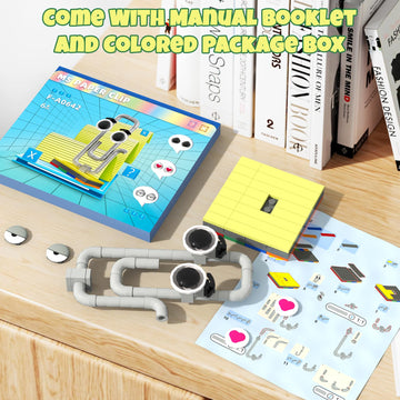 aphpaio Clippy Office Assistant Building Blocks Compatible with Cute Vintage Office Clippy Model Toy Building Set, Funny Birthday White Elephant Gifts