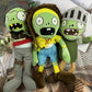 JHESAO 3 PCS Plants and Zombies Plush Zombies Sets Toy Captain Zombie, 1 2 Stuffed Soft Knight Zombie Doll, PVZ Plushies Figure Doll New