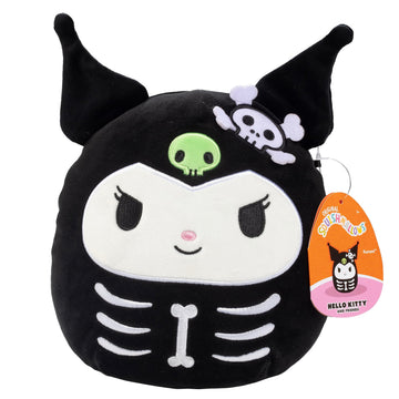 Squishmallows 8" Skeleton Kuromi - Officially Licensed Kellytoy Halloween Sanrio Plush - Collectible Soft & Squishy Stuffed Animal Toy - Add to Your