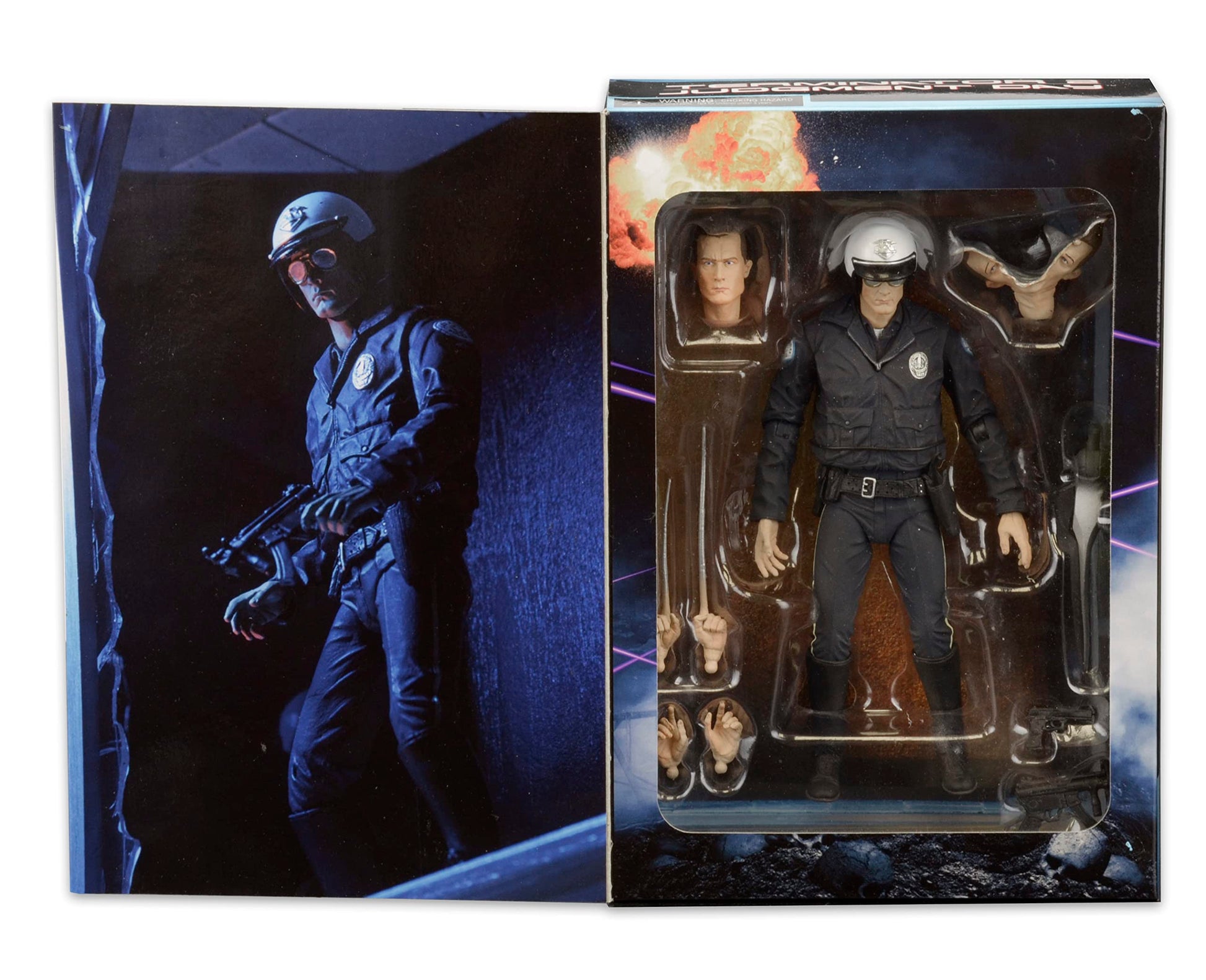 NECA - Ultimate T-1000 Motorcycle Cop Terminator Scale Action Figure, 7"