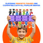 Playmags Large Magnetic Figures Community Set of 15 Pieces - 3” Play People Perfect for Magnetic Toys Building Blocks - STEM Learning Toys for Kids