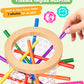 Montessori Wooden Board Games for Kids Ages 4-8, 42 Wooden Sticks Game Quick Setup, Board Games for Kids 4-6, Fine Motor Skills Toy Montessori Toys