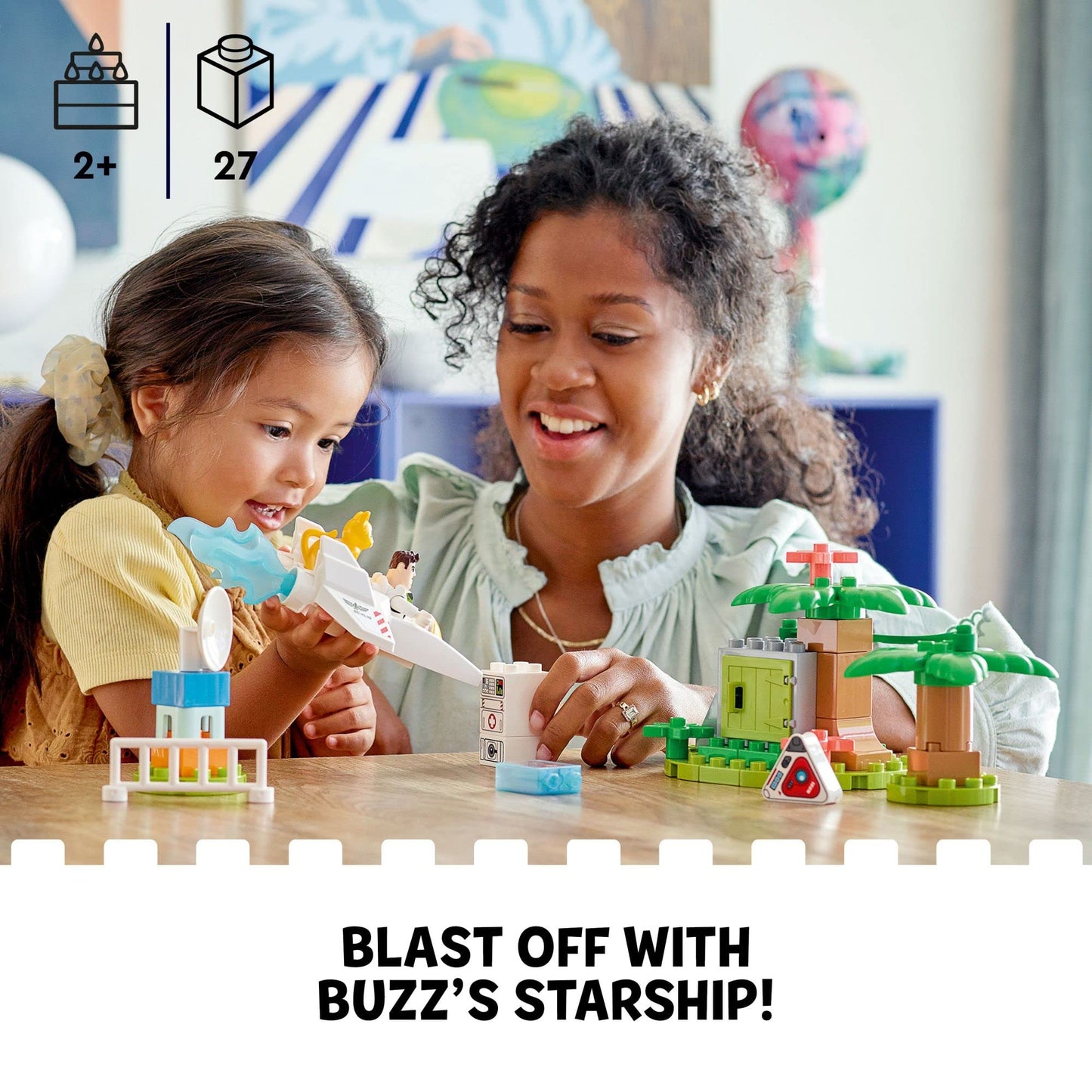 LEGO DUPLO Disney and Pixar Buzz Lightyear’s Planetary Mission 10962, Space Toys for Toddlers, Boys & Girls 2 Plus Years Old with Spaceship & Robot