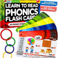 Phonics Flash Cards with Proven Spaced Repetition Learning System - Learn to Read in 20 Phonic Stages - Digraphs CVC Blends Long Vowel Sounds Phonics