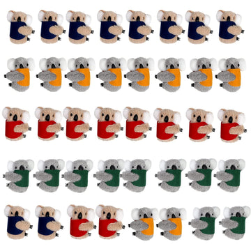 RZJSLSHANHAI 40 Pcs Koala Clip Buddy Koala Clip Stuffed Animal Pencil Toppers Bear Prizes Fuzzy Bear Hugger Cli-p Animal Plush Pencil Cli-ps Cute Toy