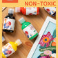 Fantastory Tempera Paint for Kids 12 Colors (8.4 oz Each) Washable Tempera Paint, Kids Poster Sponge Painting, Non-Toxic Finger Hand Bottles Gifts