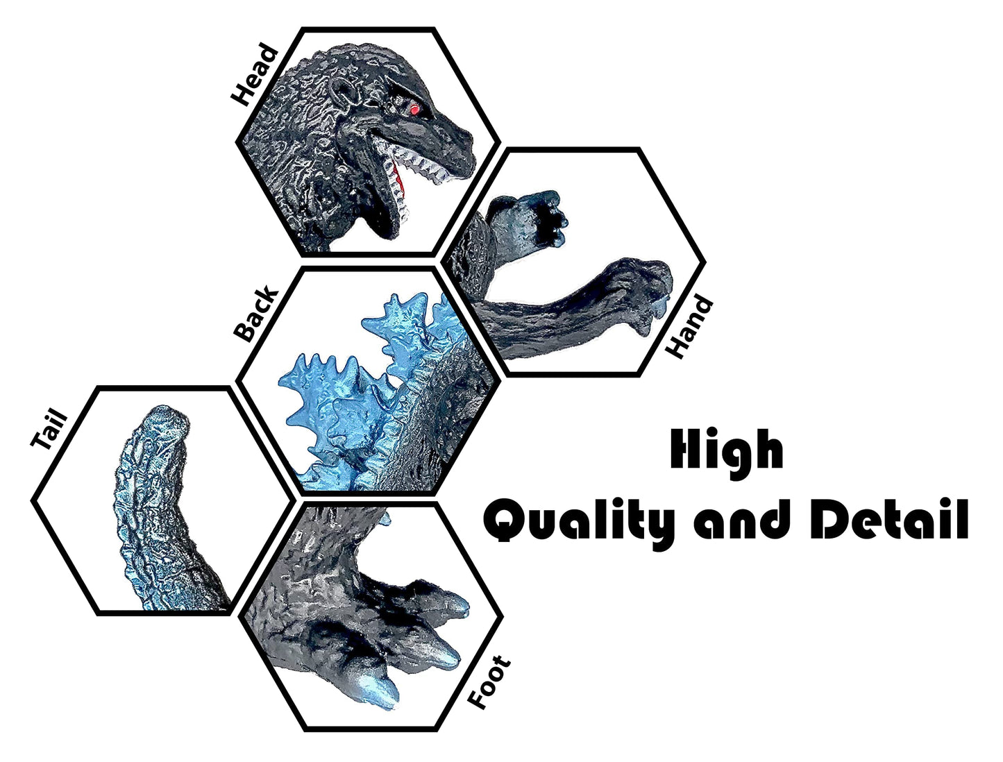 TwCare Classic 1954 65th Anniversary vs Heisei Era Monster Toy, Dinosaur Dragon Movie Series Movable Joints Dino Action Figures Birthday Gift for Boys