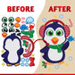 JOYIN 36 Pcs Christmas Make-a-face Sticker Sheets Make Your Own Xmas Characters Sticker with Santa Santa, Gnome, Reindeer, Snowman, for Kids Party