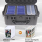 GallFould Toploader Storage Box Holds 270+ 3"x4" Toploaders, Waterproof Hardshell Trading Card Case for Sports Cards & One Touch Magnetic Holders