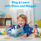 Steve and Maggie Sound Book - 10 Button Interactive Nursery Rhymes, Musical Books for Toddlers 1-3, Talking Books for Kids, Sing Along Baby Music