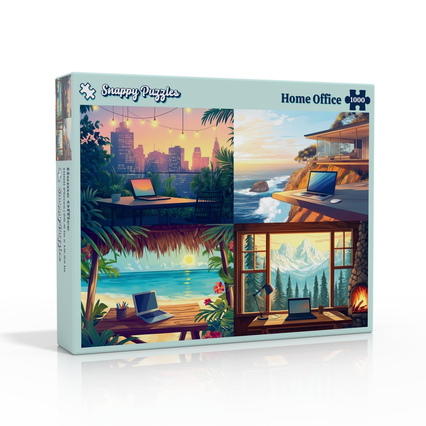 Snappy Puzzles Home Office | 1000-Piece Jigsaw Puzzle for Adults | Made in The USA with Satin Finish