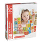 Hape Wooden 26 Pcs Alphabet and Numbers Stacking Blocks with Pictures| Educational Preschool Learning Toys for Toddlers