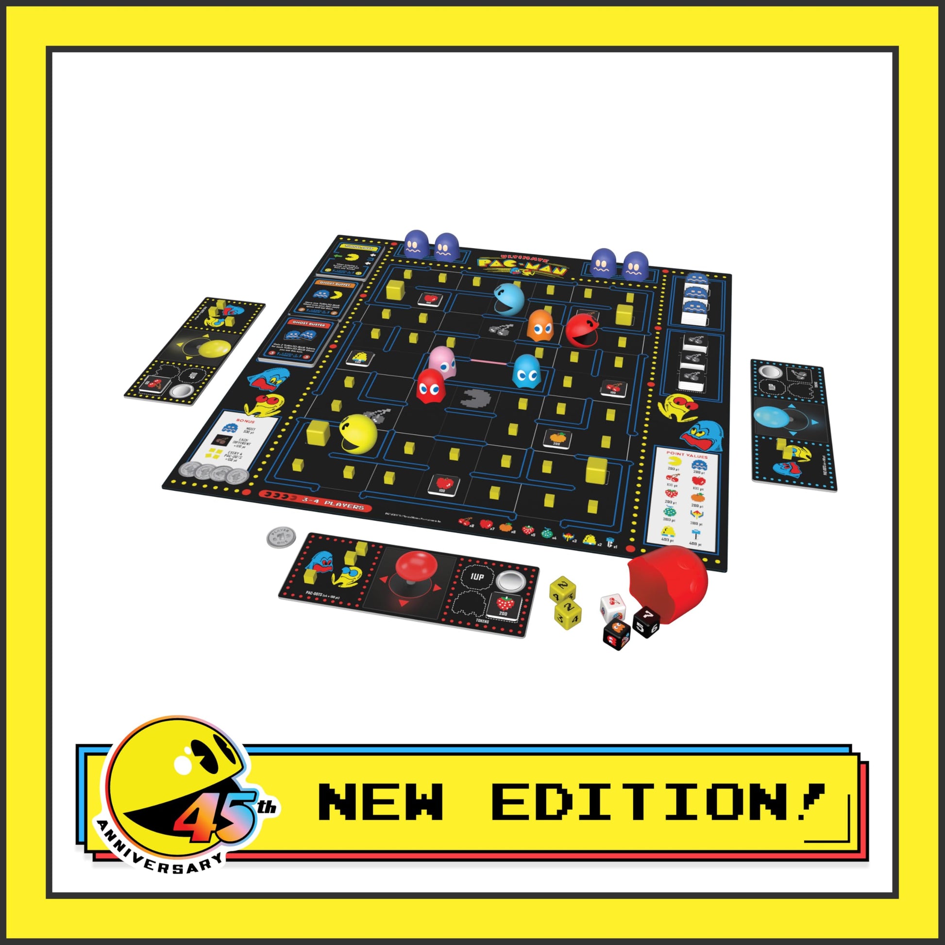 Ultimate PAC-MAN Board Game - Retro Arcade Classic! - Official Licensed - 2-4 Players, Ages 8+