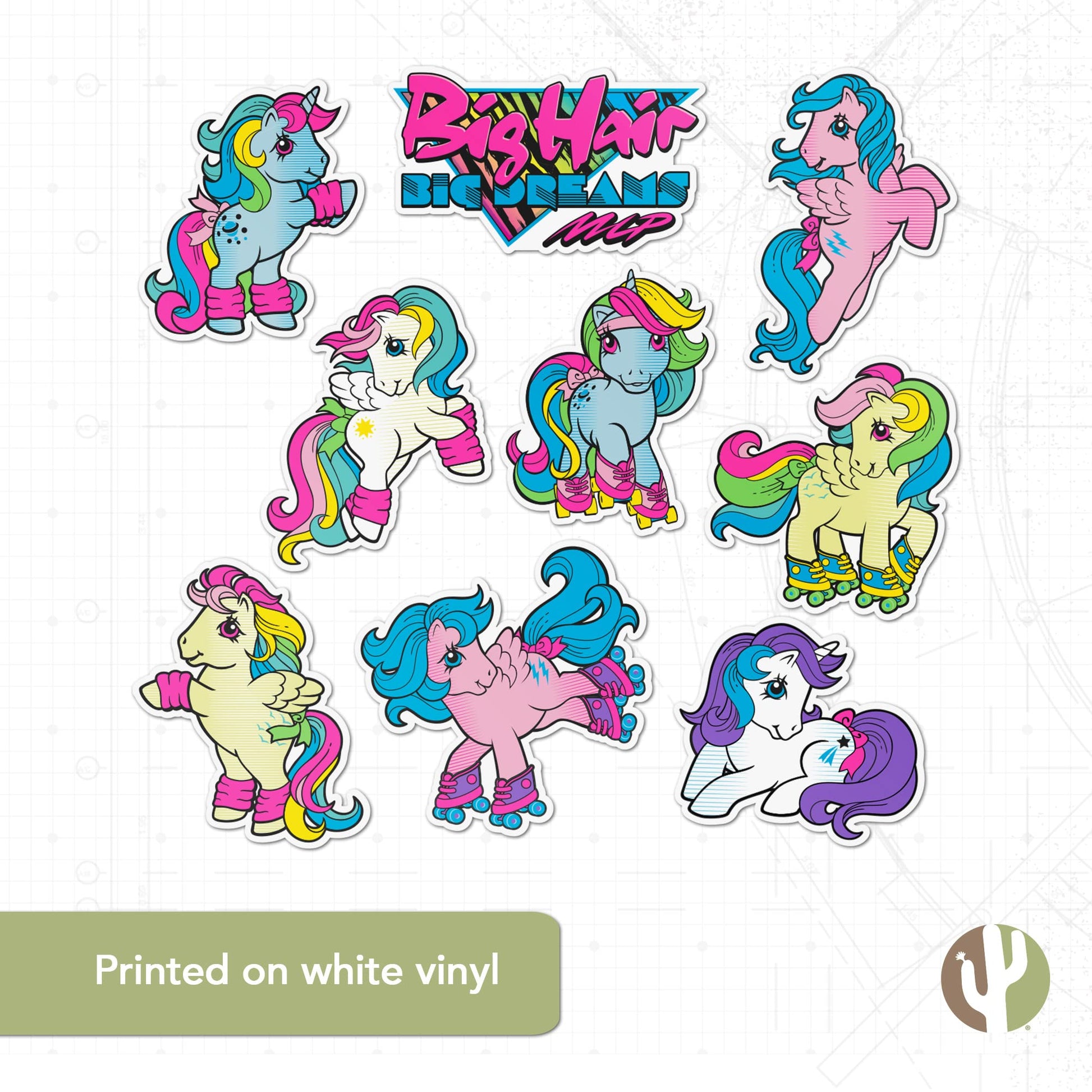 Desert Cactus My Little Pony Sticker - 9 Vinyl Decal Laptop Water Bottle Car Scrapbook Decorations Birthday Favor Party Supplies (2-16B)