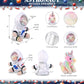 DolliBu Rainbow Unicorn Astronaut Plush Toy - Fantasy Astronaut Stuffed Animal with Space Helmet and NASA Astronaut Suit, Spaceman Doll Decor