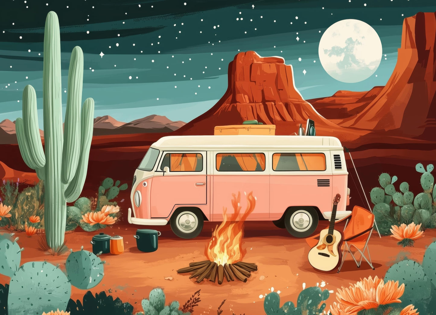 Snappy Puzzles Under Desert Skies | 1000-Piece Jigsaw Puzzle for Adults | Made in The USA with Satin Finish