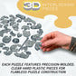 Bepuzzled Original 3D Crystal Puzzle - Treasure Chest, Black - Fun yet challenging brain teaser that will test your skills and imagination, For Ages