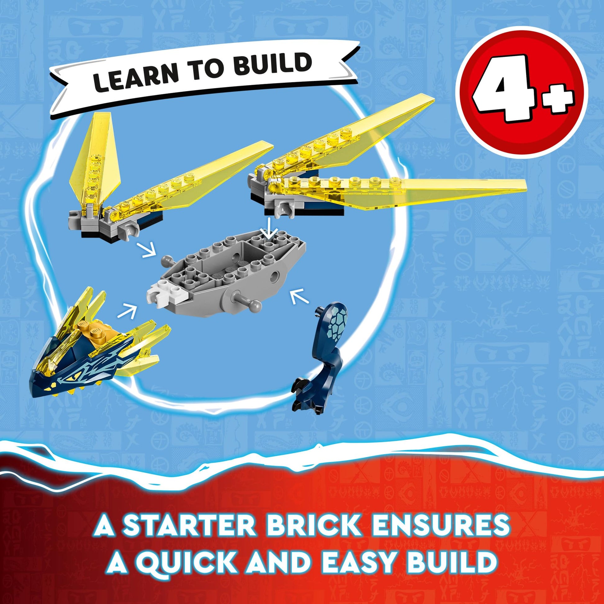 LEGO NINJAGO NYA and Arin’s Baby Dragon Battle 71798 Ninja Building Toy, Features a Jet, 2 Dragons, 3 Minifigures and Baby Riyu, Gift Idea for