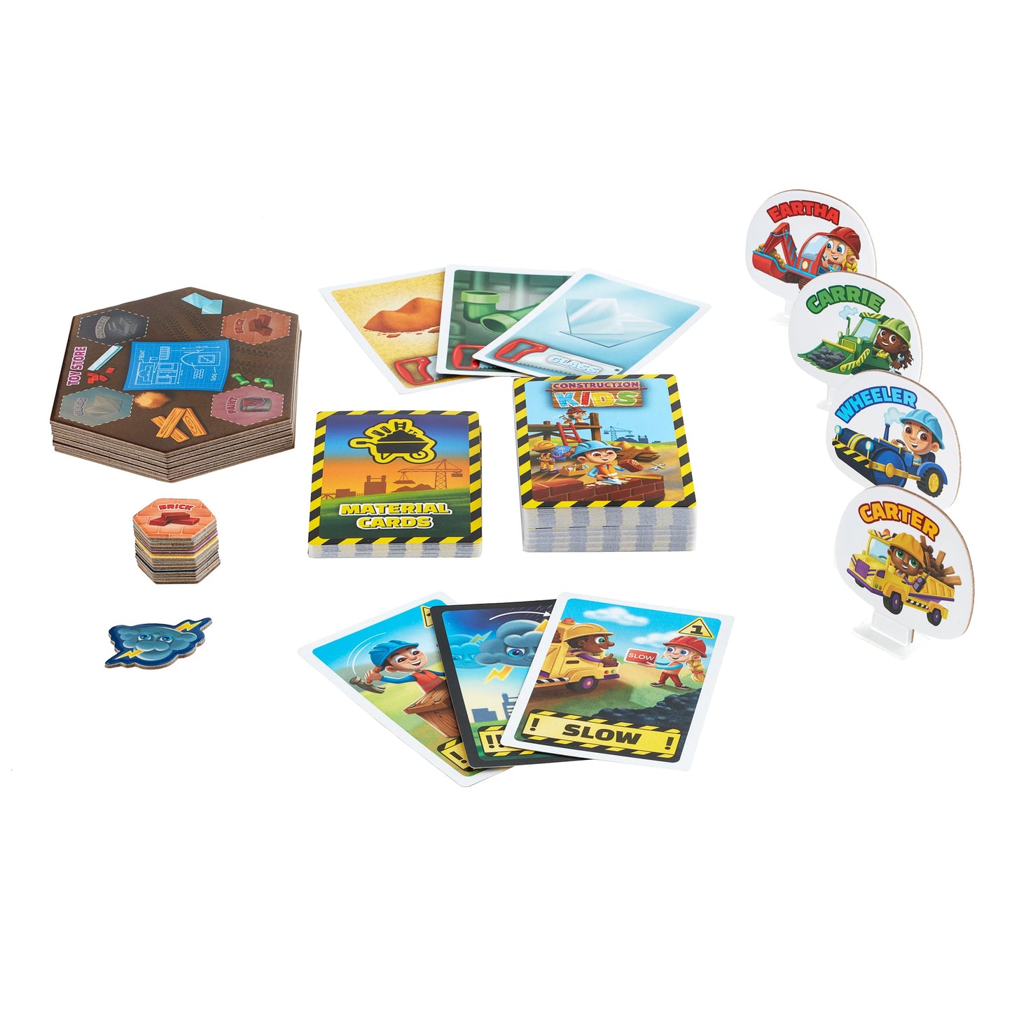 JH5 Construction Kids Board Game for Kids Ages 4 and Up, Fun and Cooperative Building Game for 2-4 Players, Easy to Learn, Perfect for Family Time