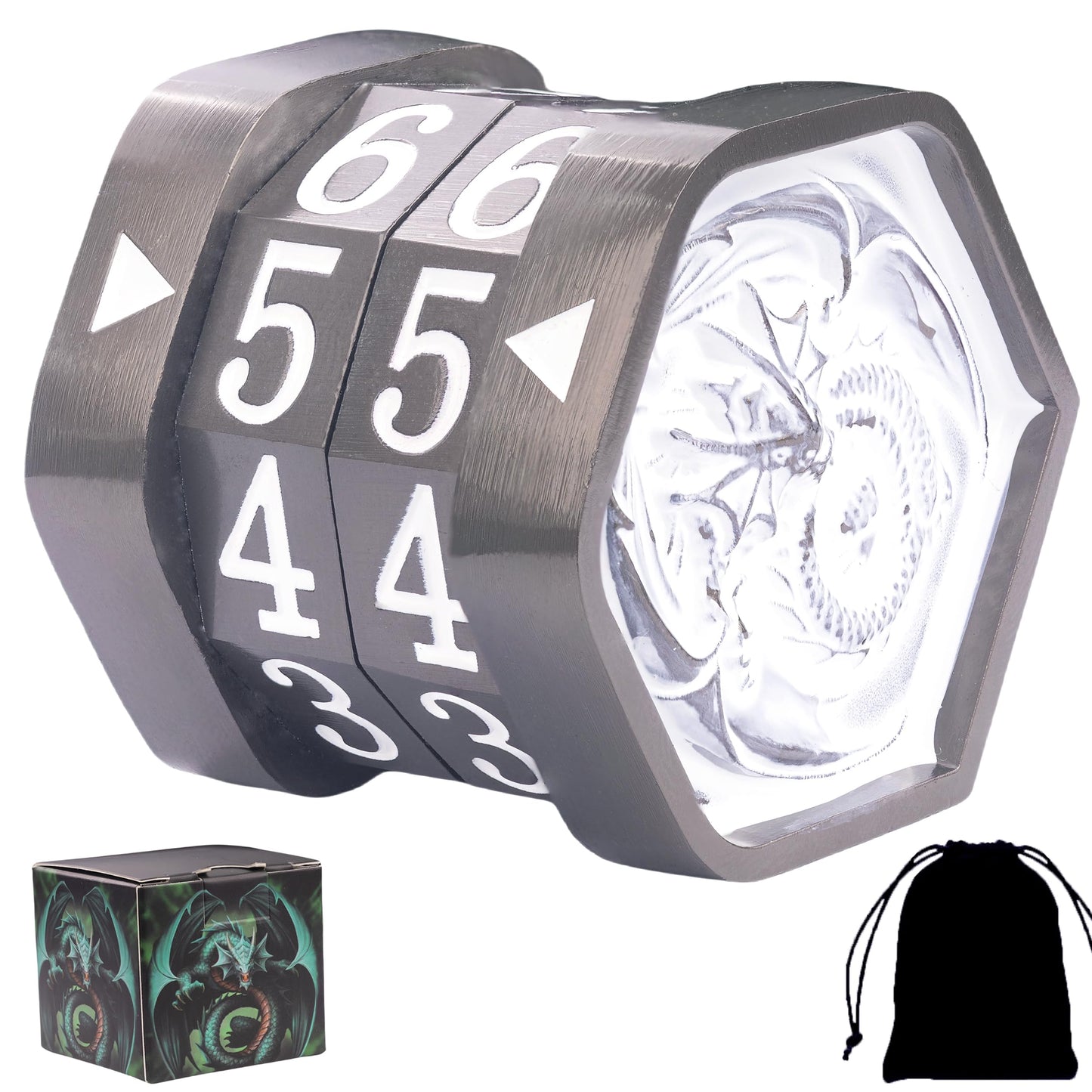 MTG Life Counter MTG Metal MTGs Commander Life Counter Wheel, No Installation Required Gift Box Packaging Suitable for Board Games, Card Games