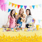 Lecpeting 2 Pcs Bee Tablecloth Bumblebee Plastic Table Covers 87 x 51 Inches Disposable Party Tablecovers for Bumblebee Theme Baby Shower Birthday