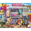White Mountain 1000 Piece Jigsaw Puzzle Summer Beach Scene, Ice Cream Van