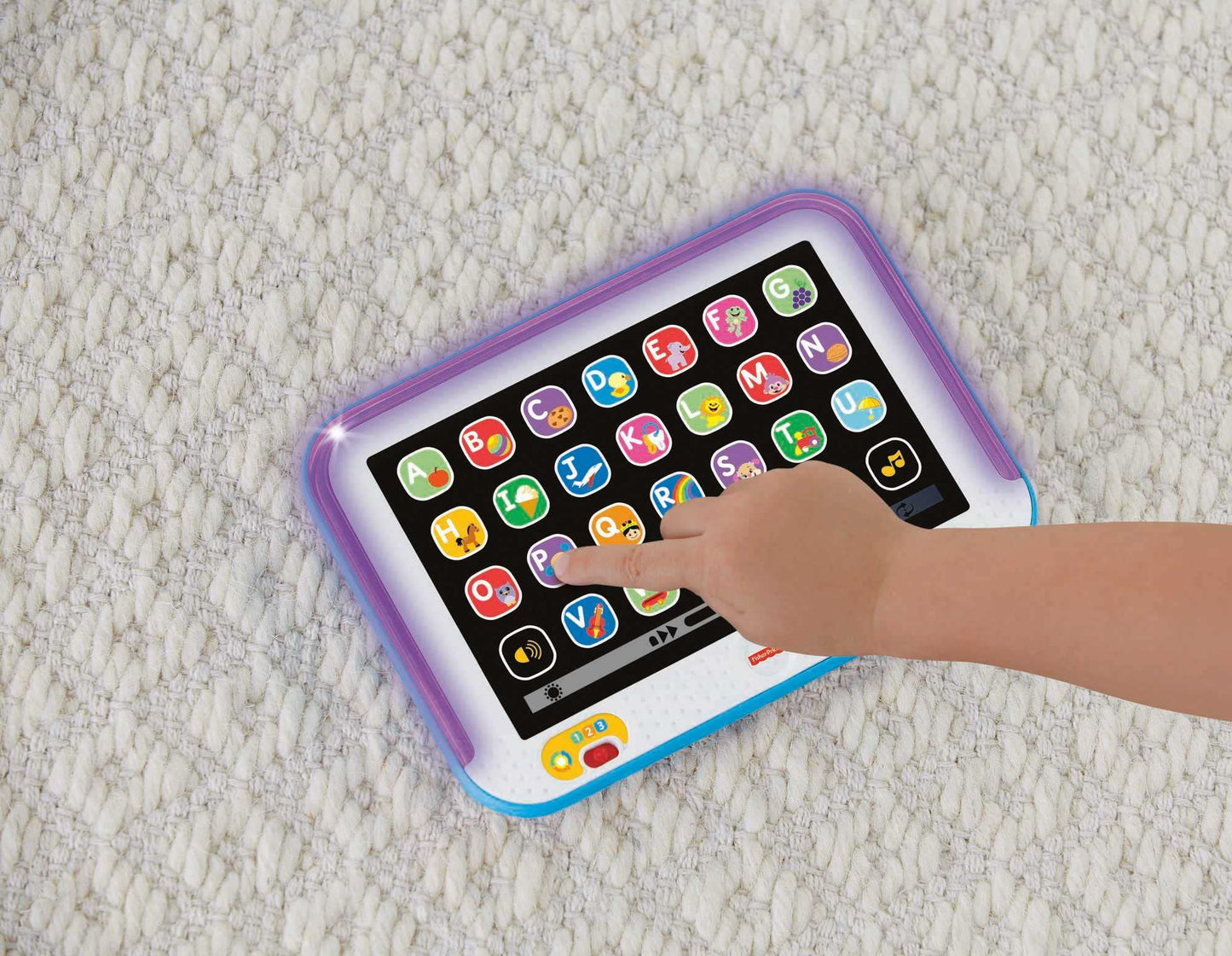 Fisher-Price Toddler Learning Toy Laugh & Learn Smart Stages Tablet with Lights & Music for Early Pretend Play, Blue, for Infants Ages 1+ Years