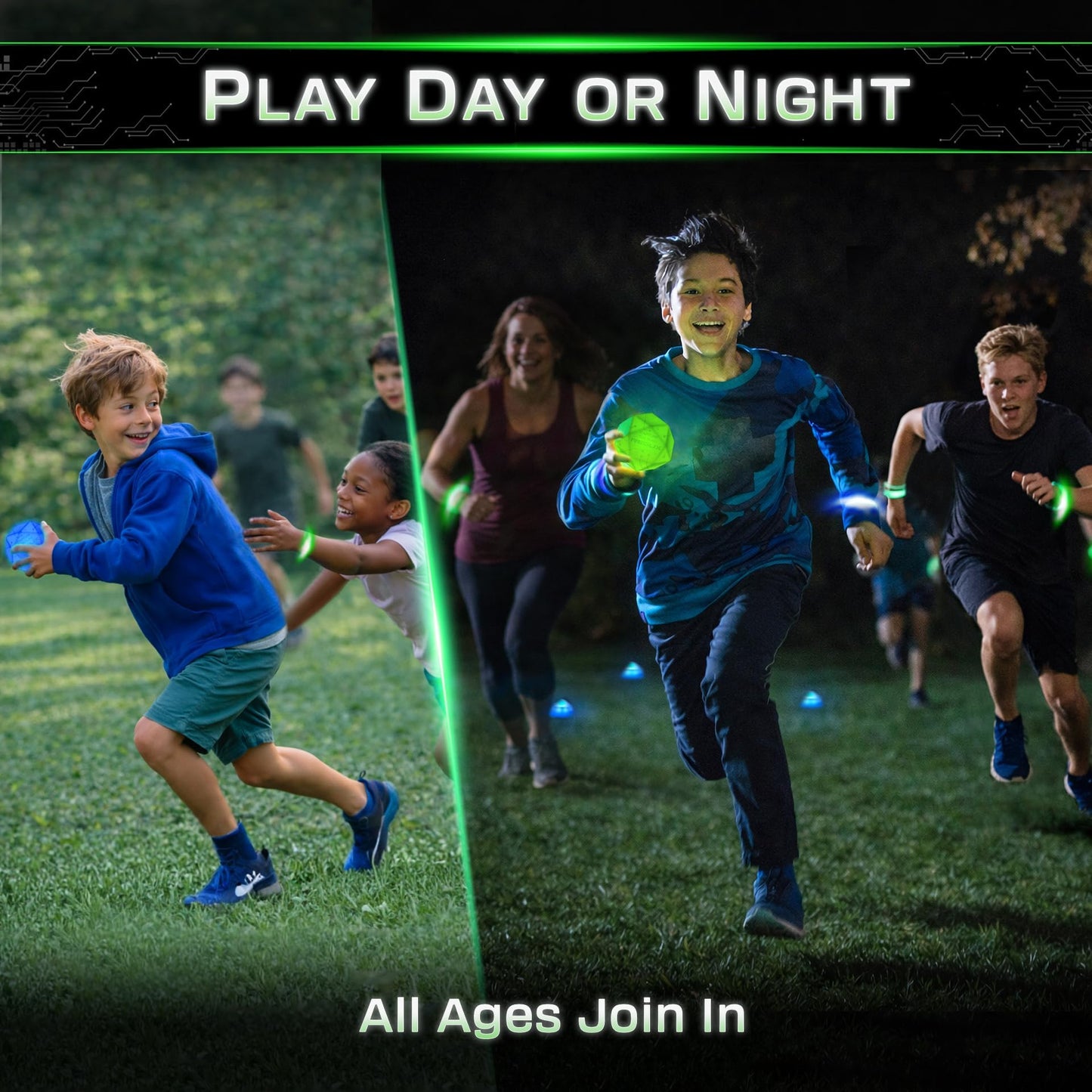 Redux: The Original Glow in The Dark Capture The Flag Game | Ages 8+ | Outdoor Games for Kids and Teens | Glow in the Dark Games | Sports Gifts