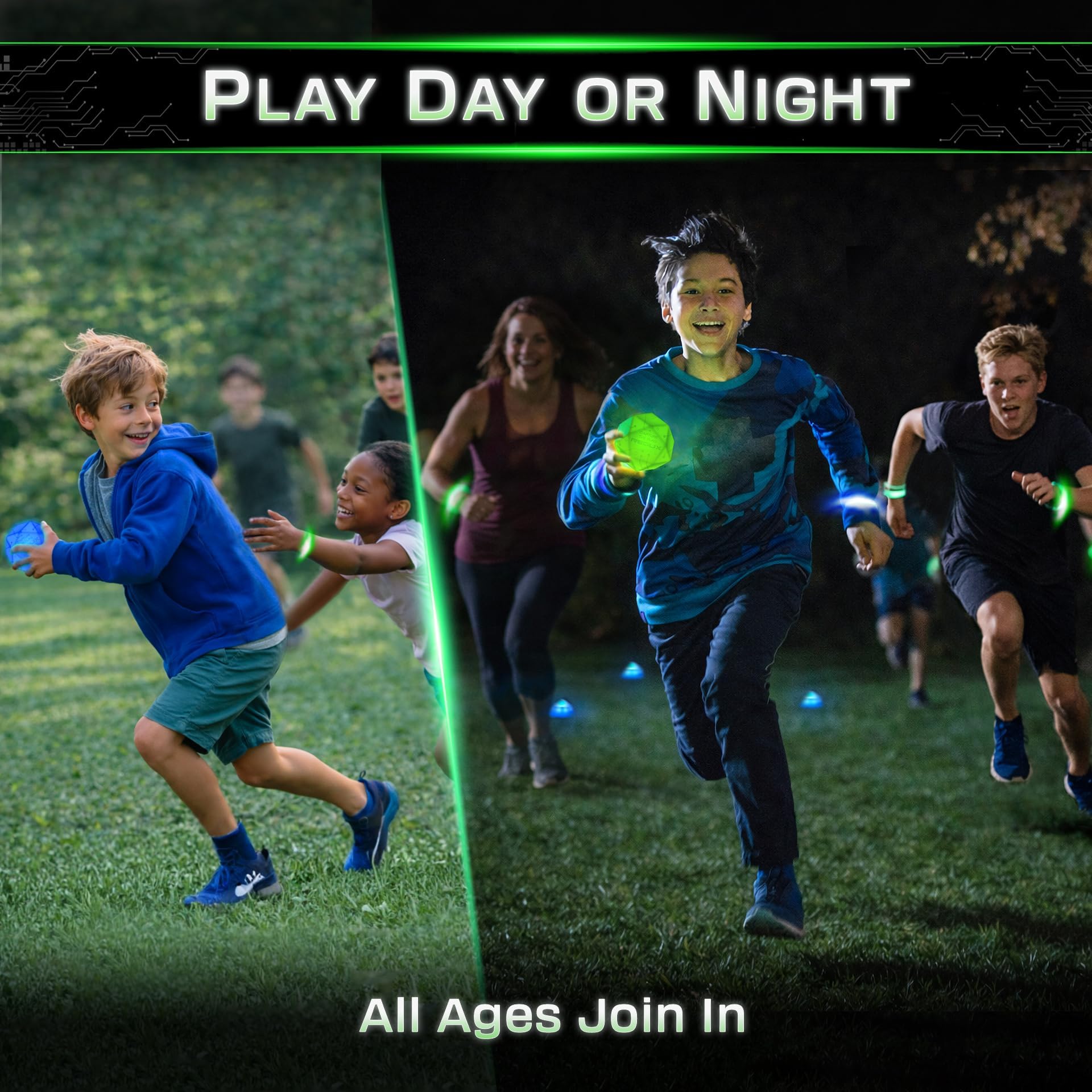 Redux: The Original Glow in The Dark Capture The Flag Game | Ages 8+ | Outdoor Games for Kids and Teens | Glow in the Dark Games | Sports Gifts