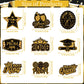 Vemfare Prom Graduation Centerpieces for Tables - 9 Pcs 2026 Graduation Honeycomb Centerpieces Decor, Black Golden High School College Graduate Party