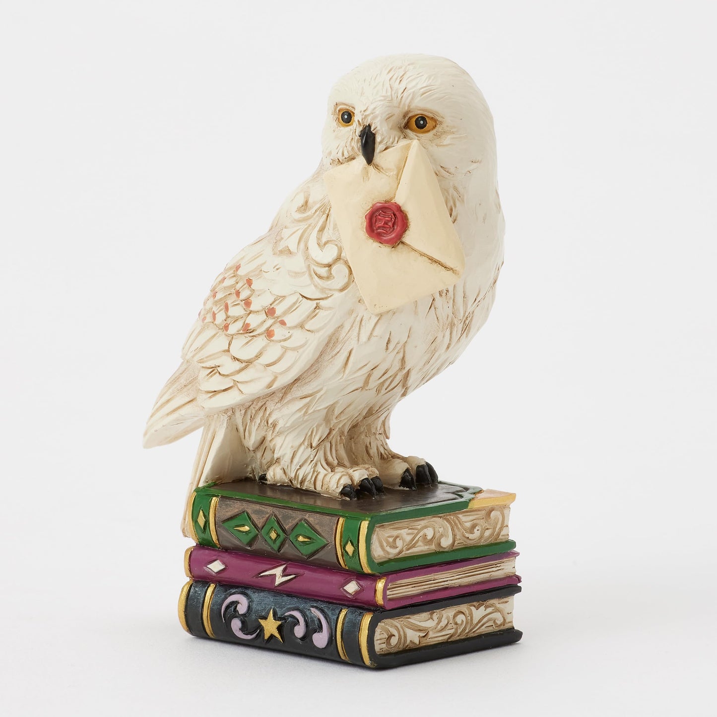 Enesco Harry Potter by Jim Shore Hedwig the Owl Holding a Letter Miniature Figurine, 3.54 Inch, Multicolor