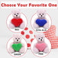 Plushland Pink Teddy Bear with Customized Message on Embroidered Heart, Stuffed Animal Plush Toys- Valentine Personalized Gift for Girls, Boys