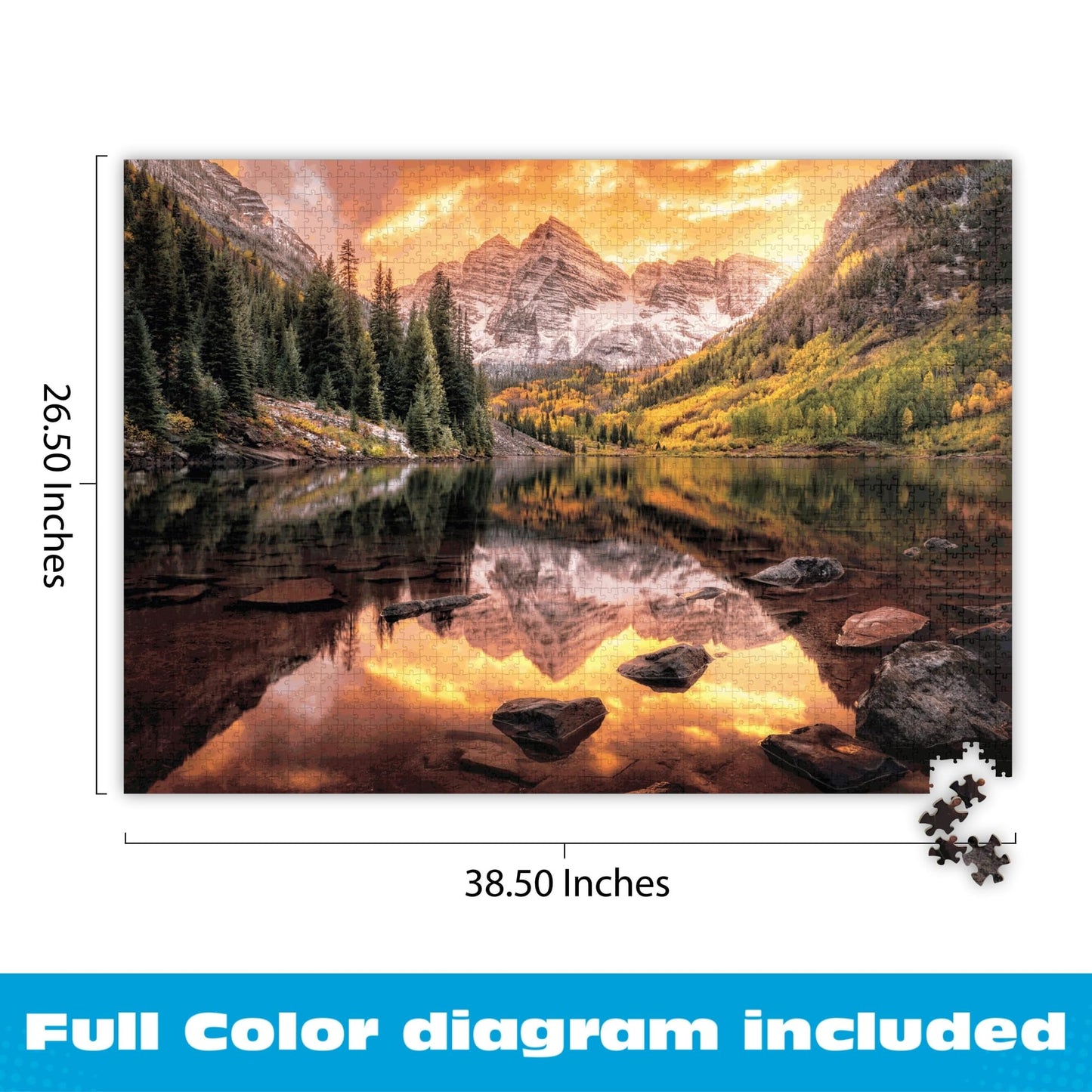 Buffalo Games - Maroon Lake Reflections - 2000 Piece Puzzle for Adults
