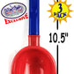 Matty's Toy Stop 10.5" Kids Multi-Color Sand Scoop Plastic Shovels for Sand & Beach (Red/Blue, Yellow/Green & Green/Yellow) Complete Gift Set Bundle