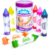 Tub Works® Smooth™ Jumbo Bath Crayons Bath Toy | Nontoxic, Washable Bath Crayons for Toddlers & Kids | Unique Formula Draws Smoothly & Vividly on Wet