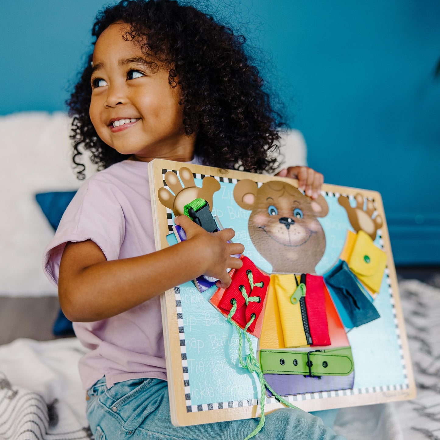 Melissa & Doug Basic Skills Wooden Puzzle Dress-Up Activity Board