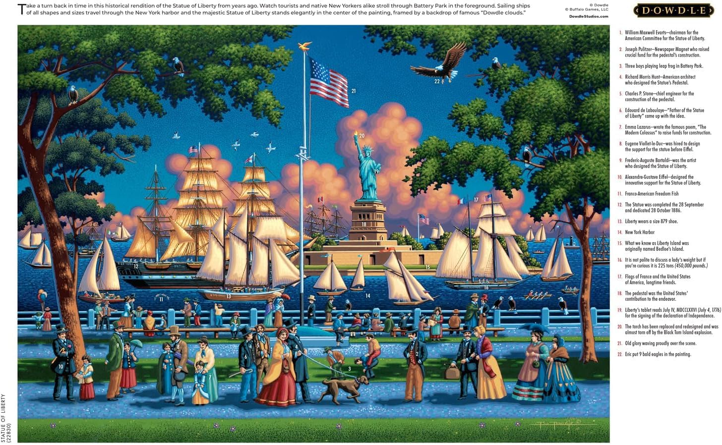 Buffalo Games - Eric Dowdle Statue of Liberty - 300 Piece Puzzle for Adults