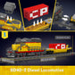 Mould King 12027 Diesel Locomotive Train Building Sets with a Semi-Trailers, Cranes, Remote/App Control Engineering Toy Kit, Scale Model with Trains