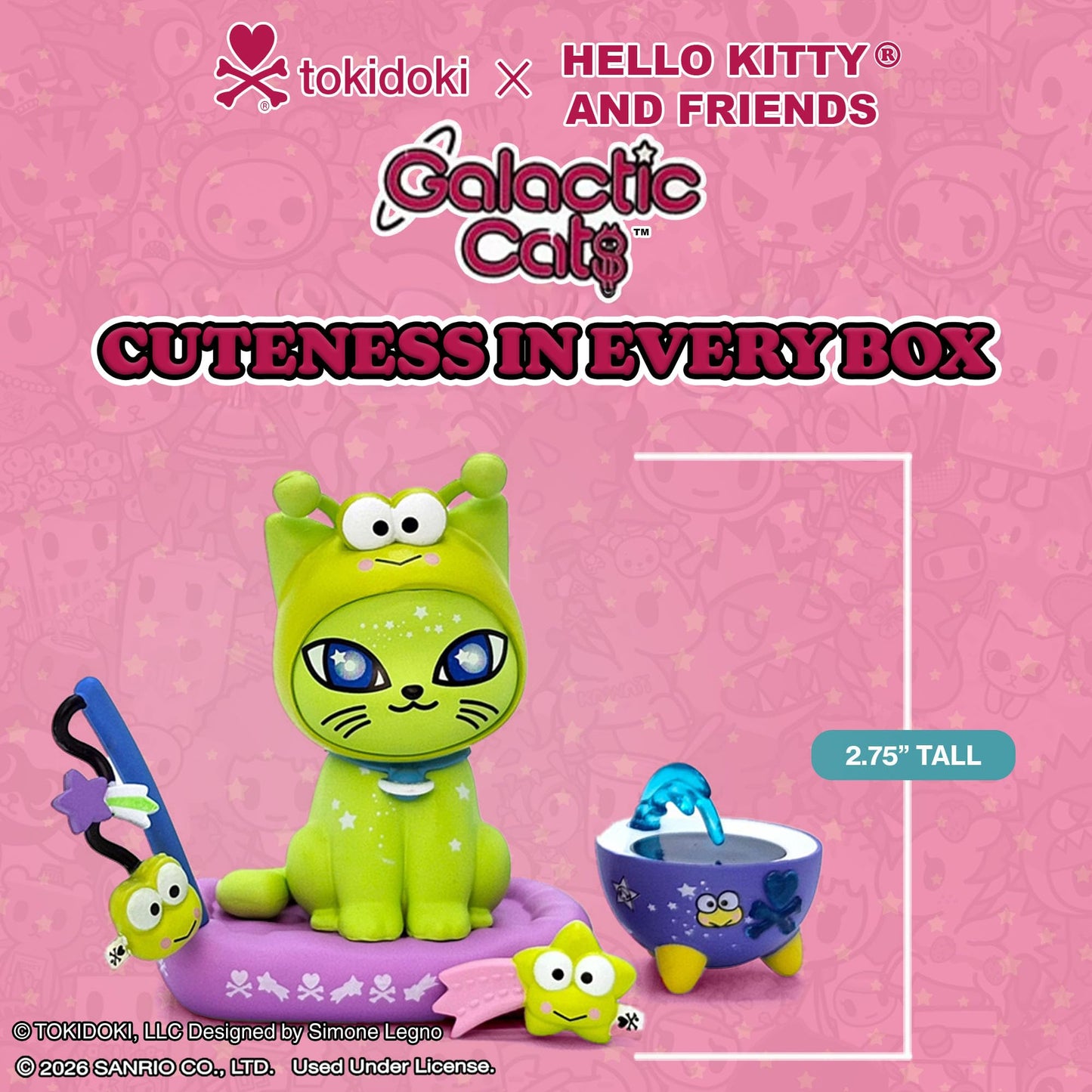 tokidoki™ x Hello Kitty® and Friends Galactic Cats Blind Box - 1 Pack of Cute Mystery Mini Collectibles - Collectible Art for Girls, Valentine's &